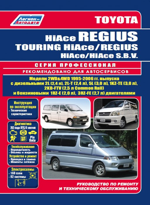 Toyota HiAce Regius / Touring HiAce / Regius / HiAce S.B.V. 1995-2006 ..   ,    .