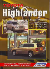 Toyota Highlander 2001-2007 г.в. Руководство по ремонту, эксплуатации и техническому обслуживанию.