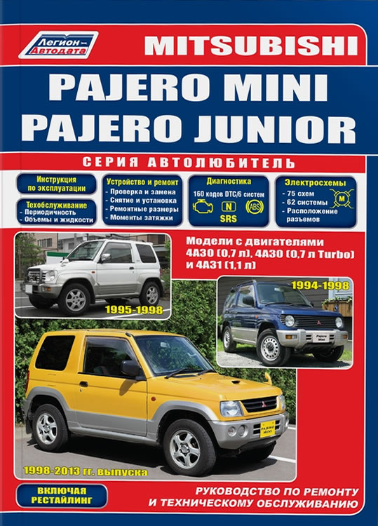 Mitsubishi Pajero Mini 1994-1998 г.в. / Junior с 1998 г.в. Руководство по ремонту, эксплуатации и техническому обслуживанию.