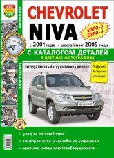 ВАЗ-2123 Chevrolet Niva c 2001 и 2009 г.в. Цветное издание руководства по ремонту, эксплуатации и техническому обслуживанию. Каталог деталей.