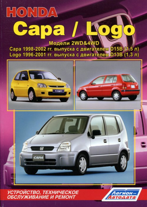 Руководство по ремонту и техническому обслуживанию Honda Capa / Logo 1996-2002 г.в.