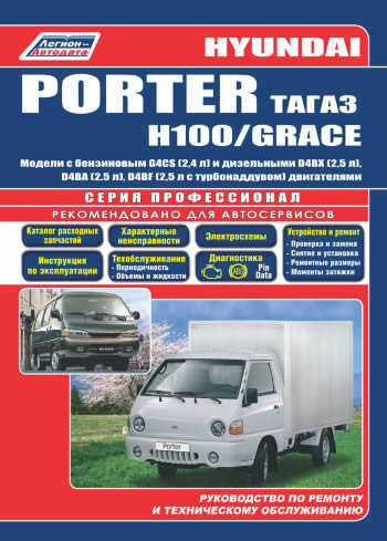 Руководство по ремонту и техническому обслуживанию Hyundai Porter 2005-2012 г.в. и ТАГАЗ H100 / Grace 1993-2002 г.в.