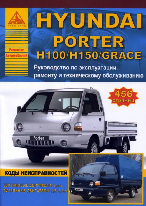 Hyundai Porter, H100, H150, Grace. Руководство по ремонту, эксплуатации и техническому обслуживанию.