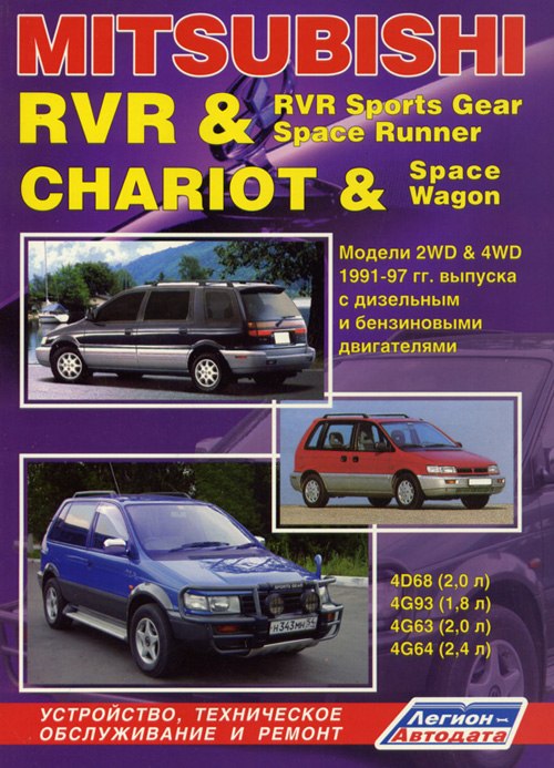 Mitsubishi RVR / RVR Sports Gear / Chariot 1991-1997 г.в. Руководство по ремонту, эксплуатации и техническому обслуживанию.