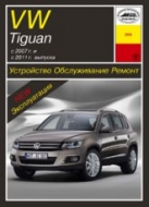 Volkswagen Tiguan с 2007 и 2011 г.в. Руководство по ремонту, эксплуатации и техническому обслуживанию.